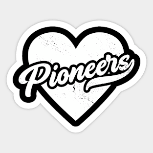 Vintage Pioneers School Spirit // High School Football Mascot // Go Pioneers Sticker